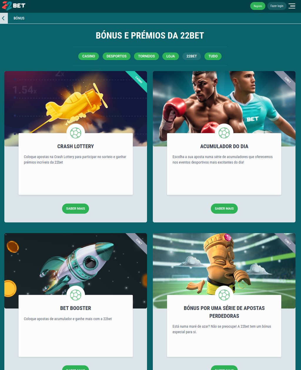 Promociones recurrentes de 22Bet, como Bet Booster y el bono por serie de apuestas perdedoras