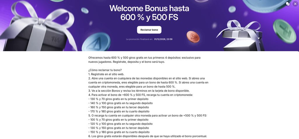 Welcome Bonus de 1win: hasta 600% y 500 giros gratis en los cuatro primeros depósitos