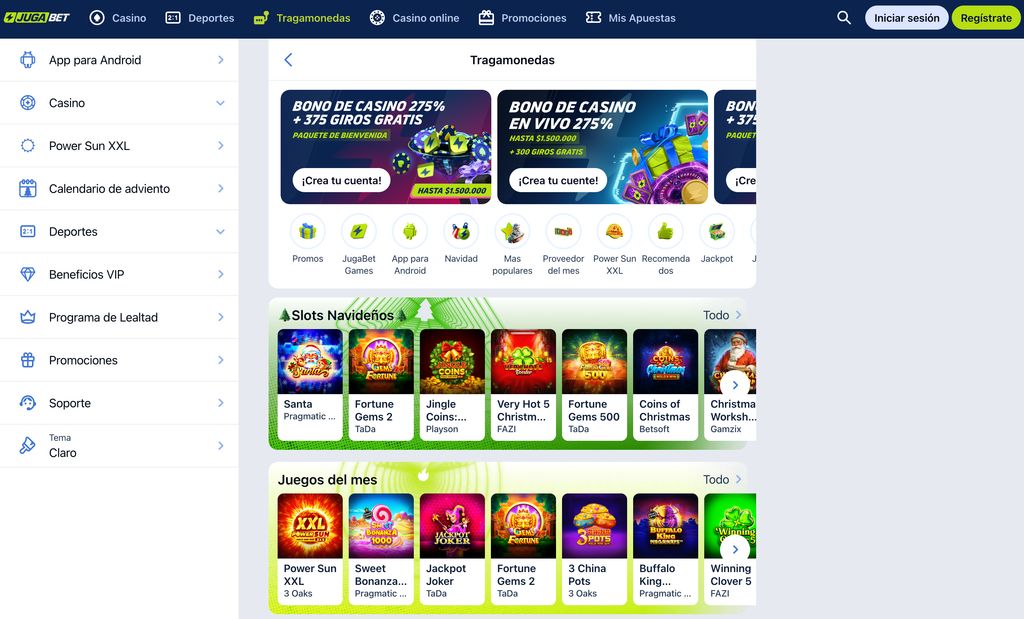 Sitio web oficial de Jugabet Chile